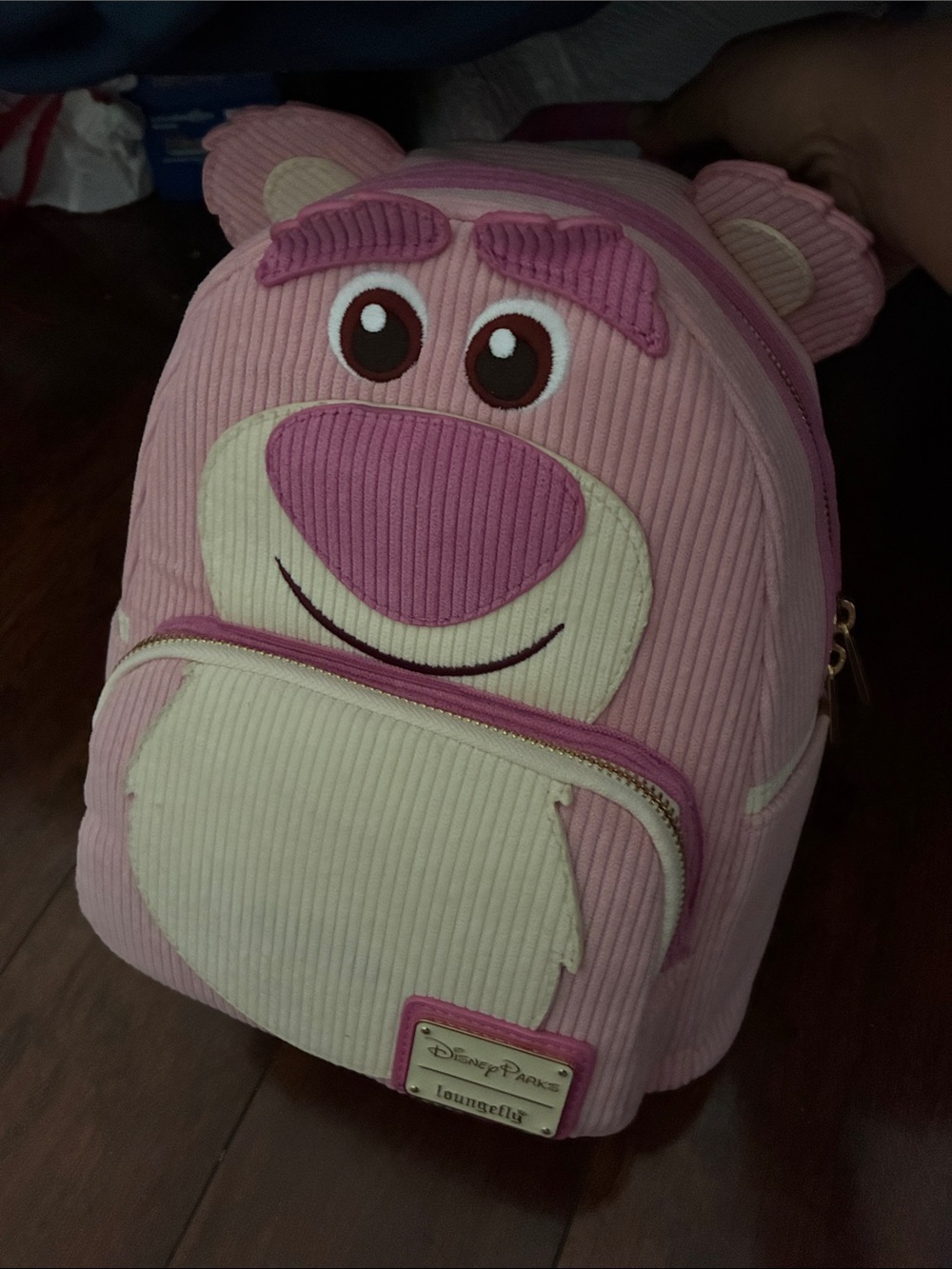 Loungefly Pink Lotso Corduroy Backpack